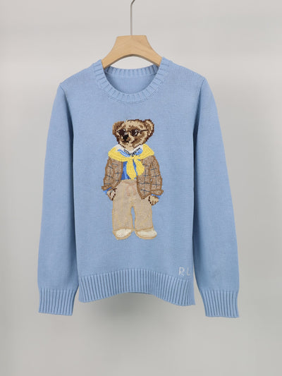 Ralph Laur* bear embroidered sweater