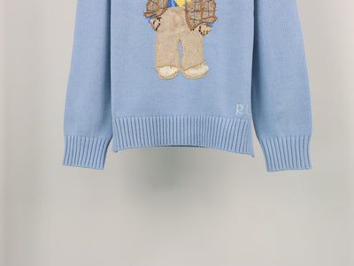 Ralph Laur* bear embroidered sweater