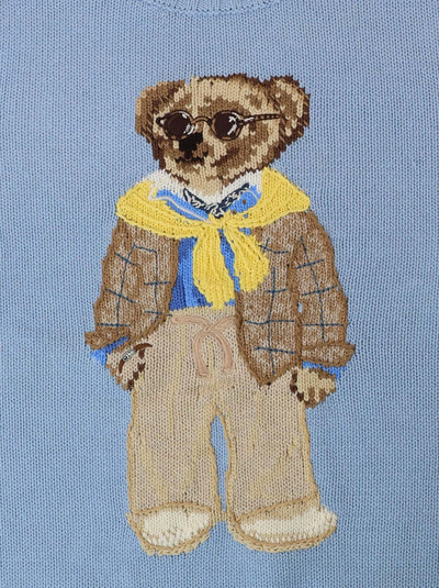 Ralph Laur* bear embroidered sweater