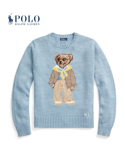 Ralph Laur* bear embroidered sweater