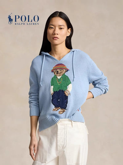 Ralph Laur* bear embroidered sweater