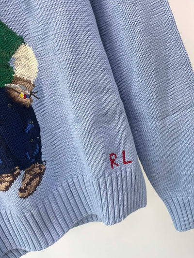 Ralph Laur* bear embroidered sweater