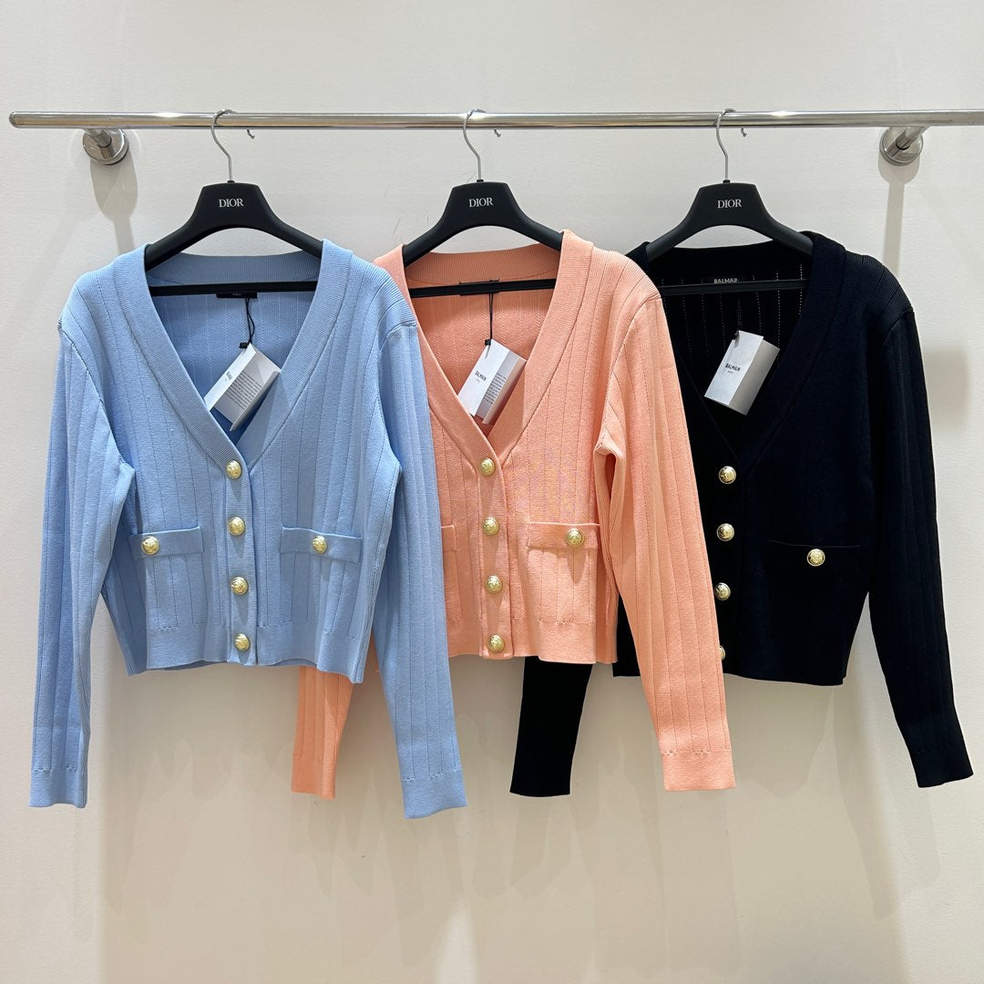 Balma* V-neck knit cardigan