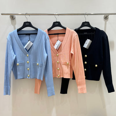 Balma* V-neck knit cardigan