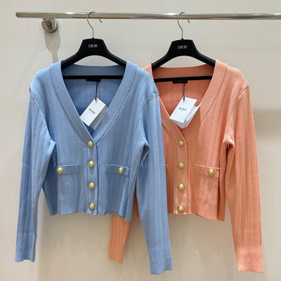 Balma* V-neck knit cardigan