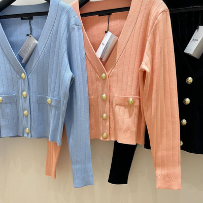 Balma* V-neck knit cardigan
