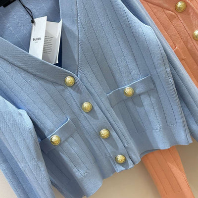 Balma* V-neck knit cardigan