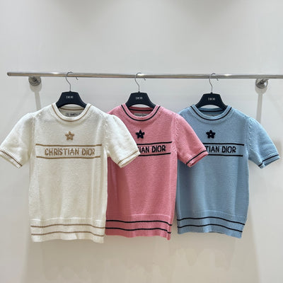 Five-pointed star embroidered sweater
