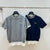 Fake two-piece round neck short sleeves
