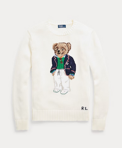 Polo Bear Cotton Crewneck Jumper