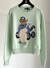 Ralph Laur* bear embroidered sweater