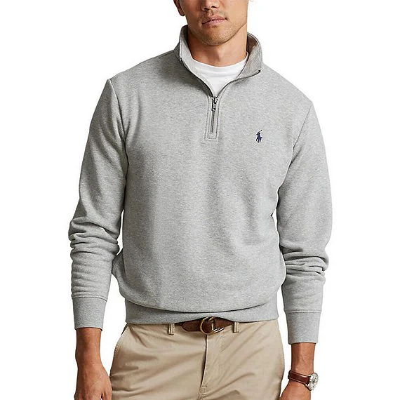 POLO stand collar cotton pullover