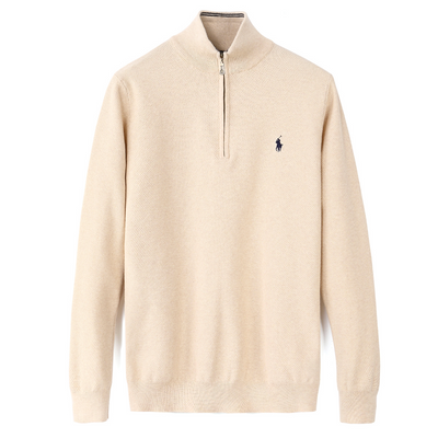 Ralph Laur* Quarter Zip Wool Sweater