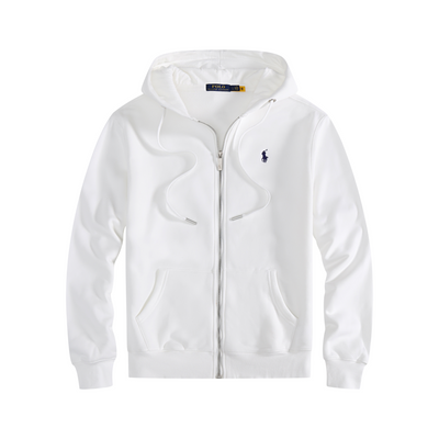 Ralph Laur* Cotton Zip-Up Hooded Cardigan (Plush)