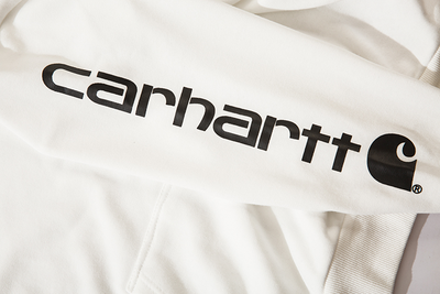 Carhartt* cotton logo sleeve graphic hoodie