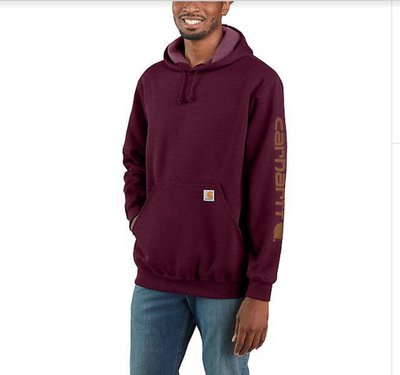 Carhartt* cotton logo sleeve graphic hoodie