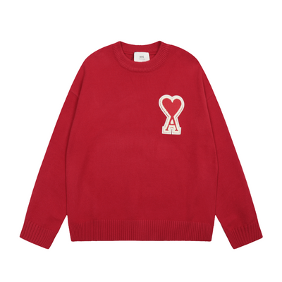 AM* Red cotton sweater