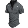 Men's zipper short sleeve sports casual shirt