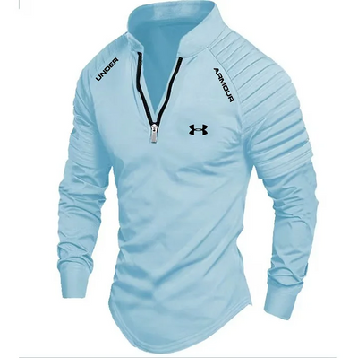 Men's Zip Long Sleeve Sports Casual Shirt