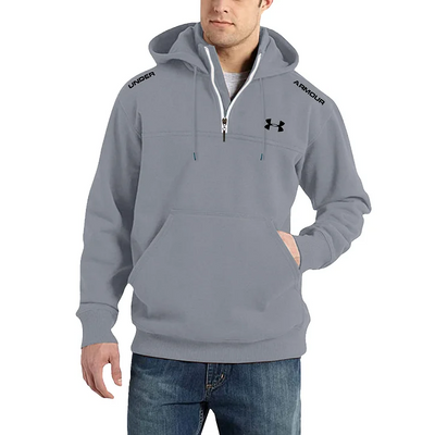 Men's Outdoor Half Zipper Pocket Hoodie