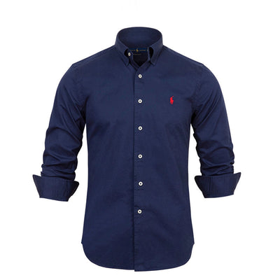 Ralph Laur* (cotton) lapel long-sleeved shirt