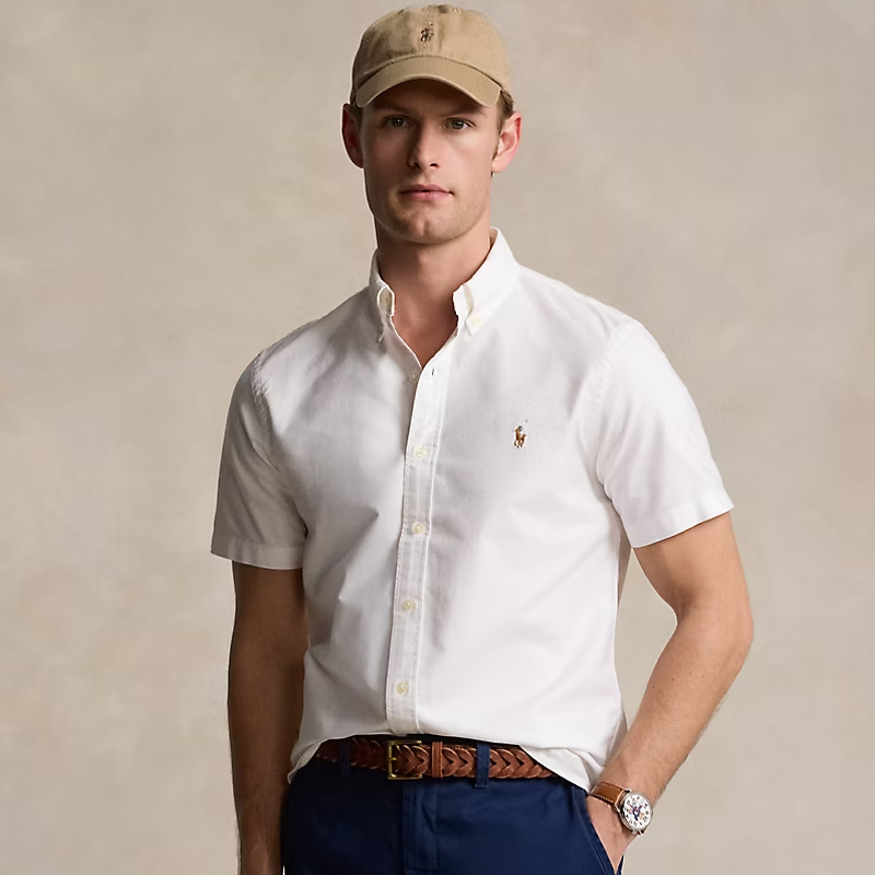 POLO cotton short-sleeved shirt with colorful embroidery