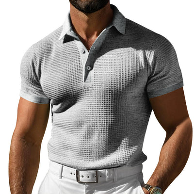 Men's Waffle Polo Shirt