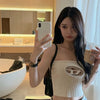 Ribbed knit tube top