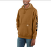 Carhartt* cotton logo sleeve graphic hoodie