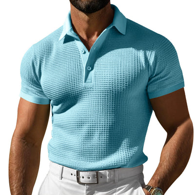 Men's Waffle Polo Shirt