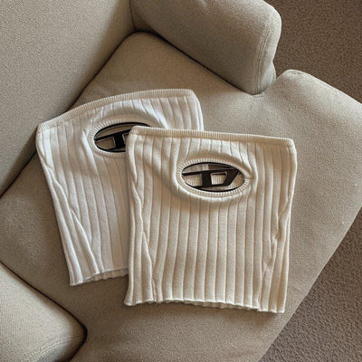 Ribbed knit tube top