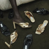 JC** 1: 1 VIP  Biscuit Nappa Leather Mules