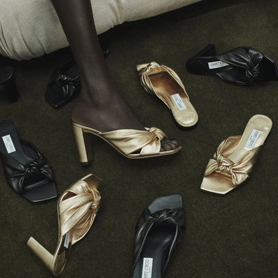 JC** 1: 1 VIP  Biscuit Nappa Leather Mules