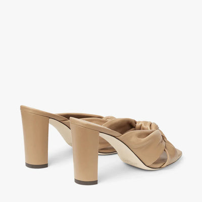 JC** 1: 1 VIP  Biscuit Nappa Leather Mules