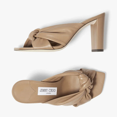 JC** 1: 1 VIP  Biscuit Nappa Leather Mules