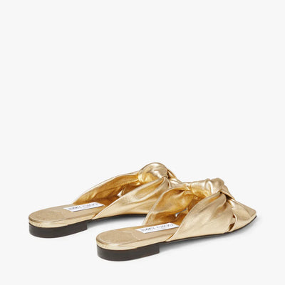 JC**  1: 1 VIP latte nappa leather flat sandals