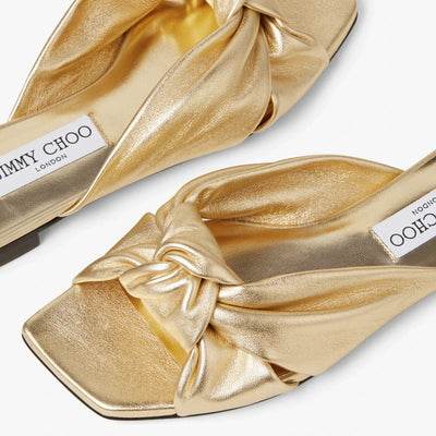 JC**  1: 1 VIP latte nappa leather flat sandals