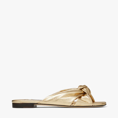 JC**  1: 1 VIP latte nappa leather flat sandals