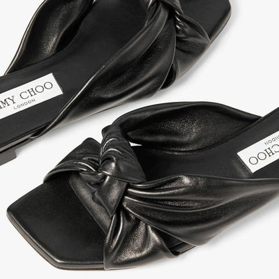 JC**  1: 1 VIP latte nappa leather flat sandals