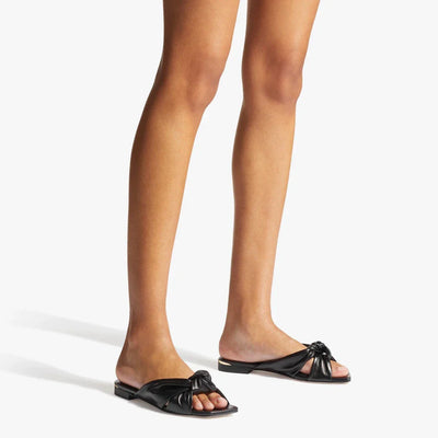 JC**  1: 1 VIP latte nappa leather flat sandals