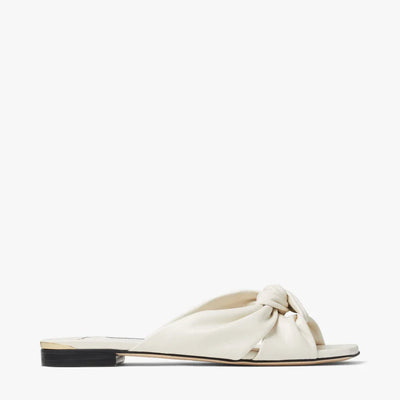JC**  1: 1 VIP latte nappa leather flat sandals