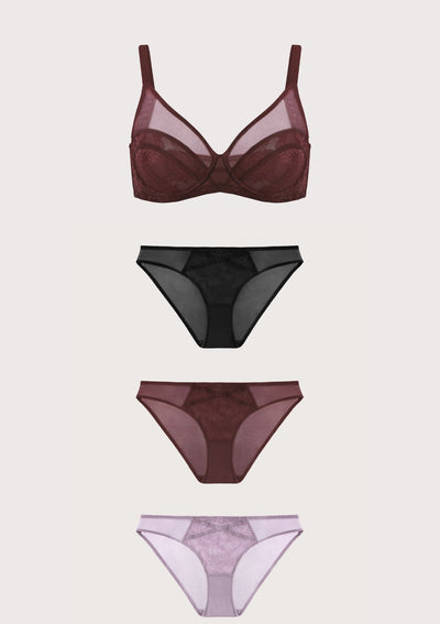 Amour Sheer Lace Unlined Bra Bundle