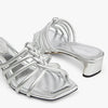 J**C* new silver metallic leather mules