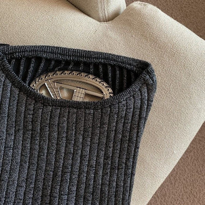Ribbed knit tube top