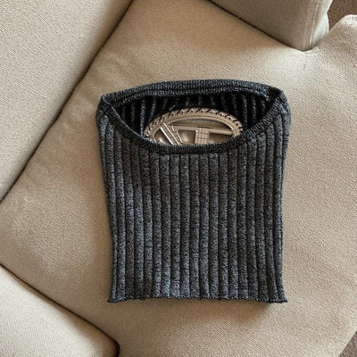 Ribbed knit tube top