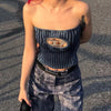 Ribbed knit tube top