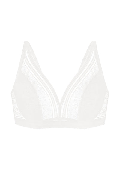 Peony Deep V Lace Wireless Unlined Bralette