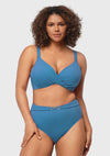 Ruched Crisscross Front Underwire Swim Bikini Set