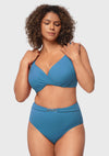 Ruched Crisscross Front Underwire Swim Bikini Set