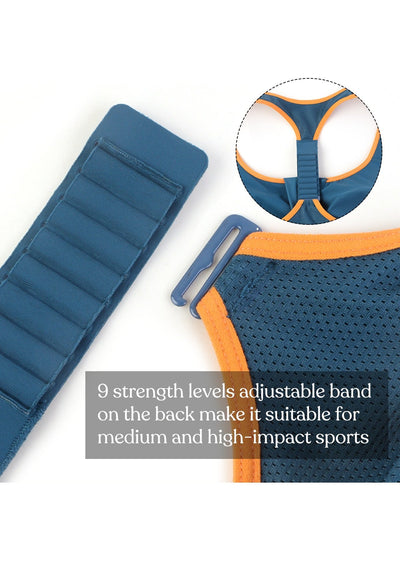 Speed Race High Impact Adjustable Racerback Sports Bra